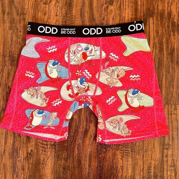 Ren and Stimpy Boxer Briefs Mens Large Nickelodeon Odd Sox Retro 90s Lightweight - Picture 1 of 7